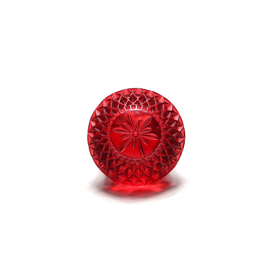 Etched Circle Ring Burgundy