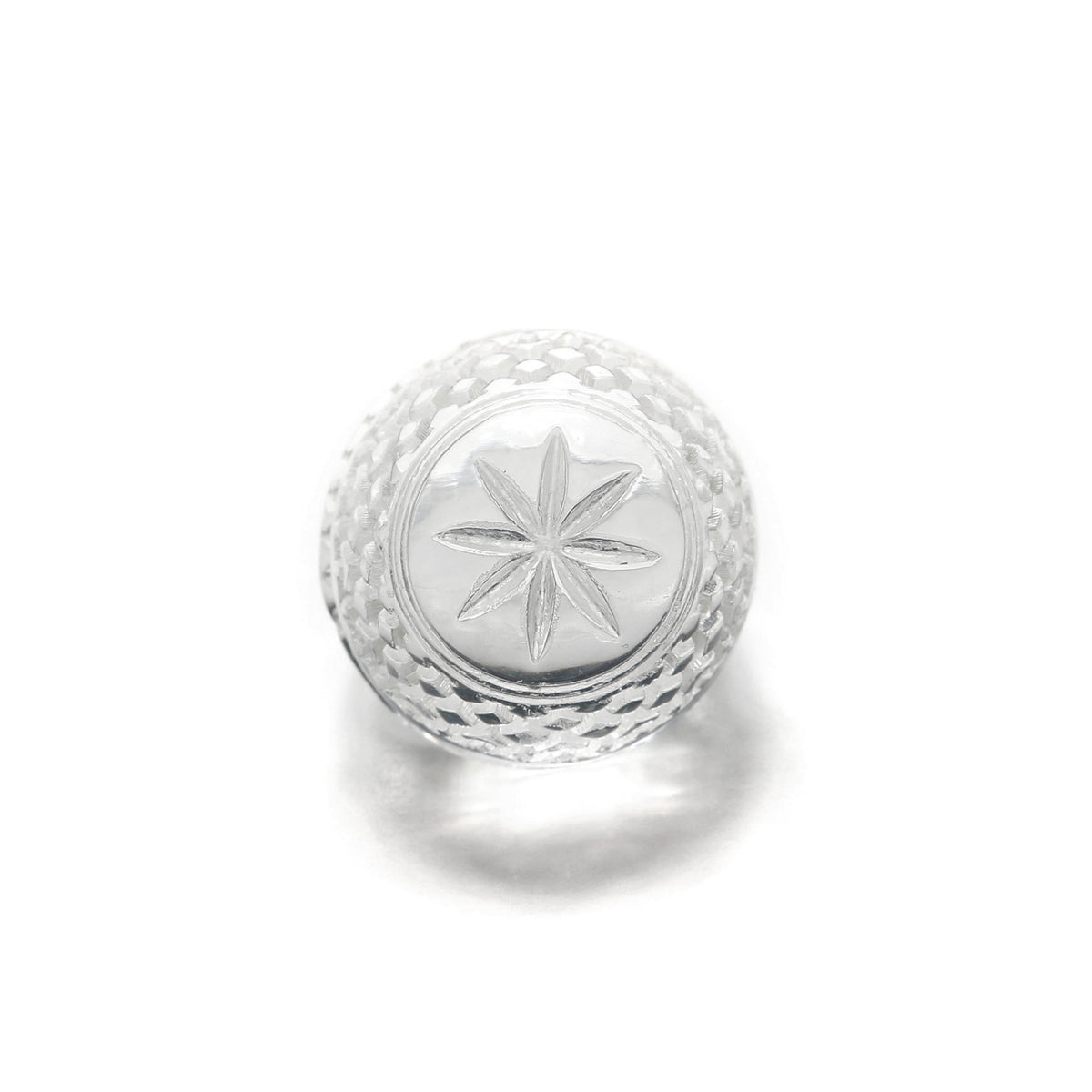 Etched Dome Ring Vintage Clear
