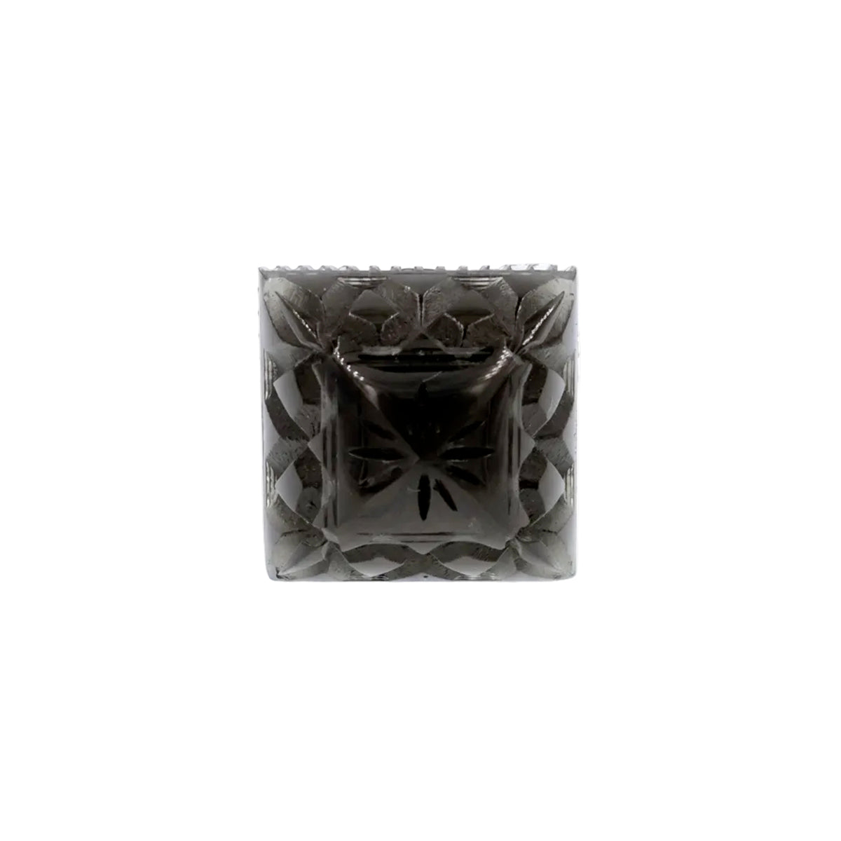 Carved Square Ring Black