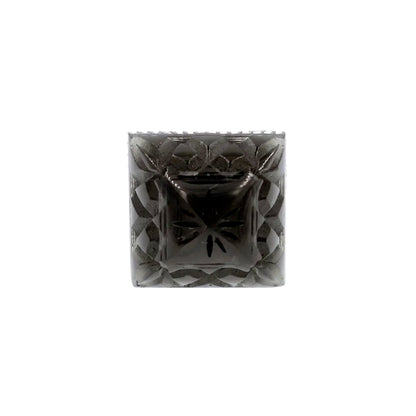 Carved Square Ring Black