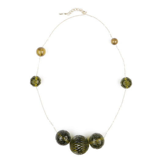 NEW IN Random Sphere Necklace Olive