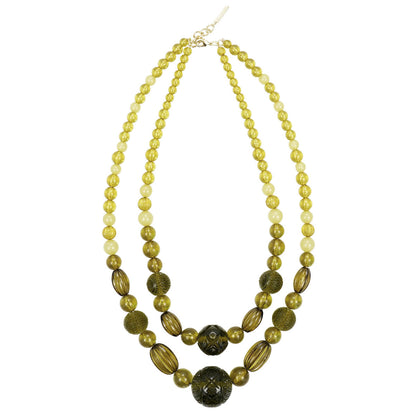 [SAMPLE SALE] Double Layered Necklace Olive