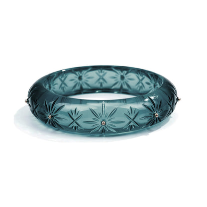 Studded Crystal Bangle Indigo