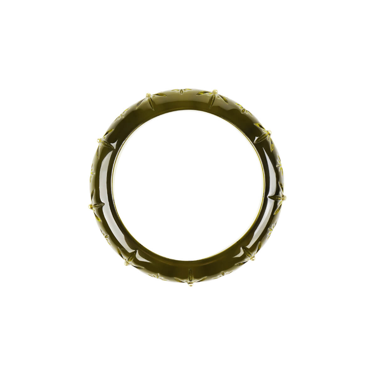 NEW IN Studded Crystal Bangle Olive