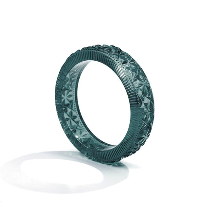 Faceted Bangle Indigo