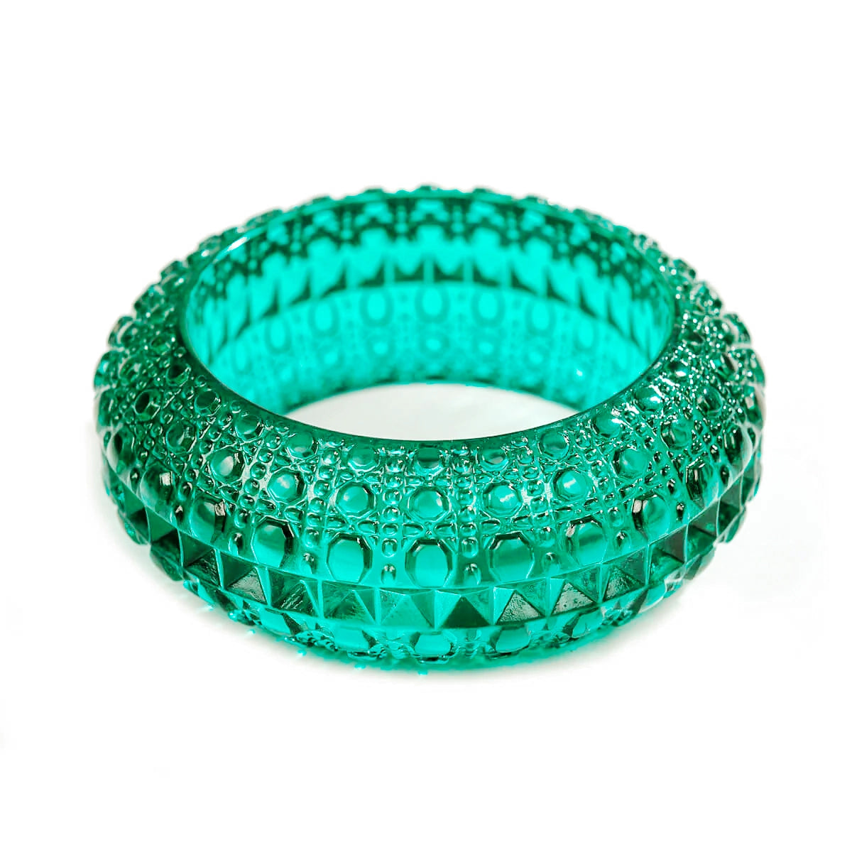 Wide Bubble Bangle Turquoise