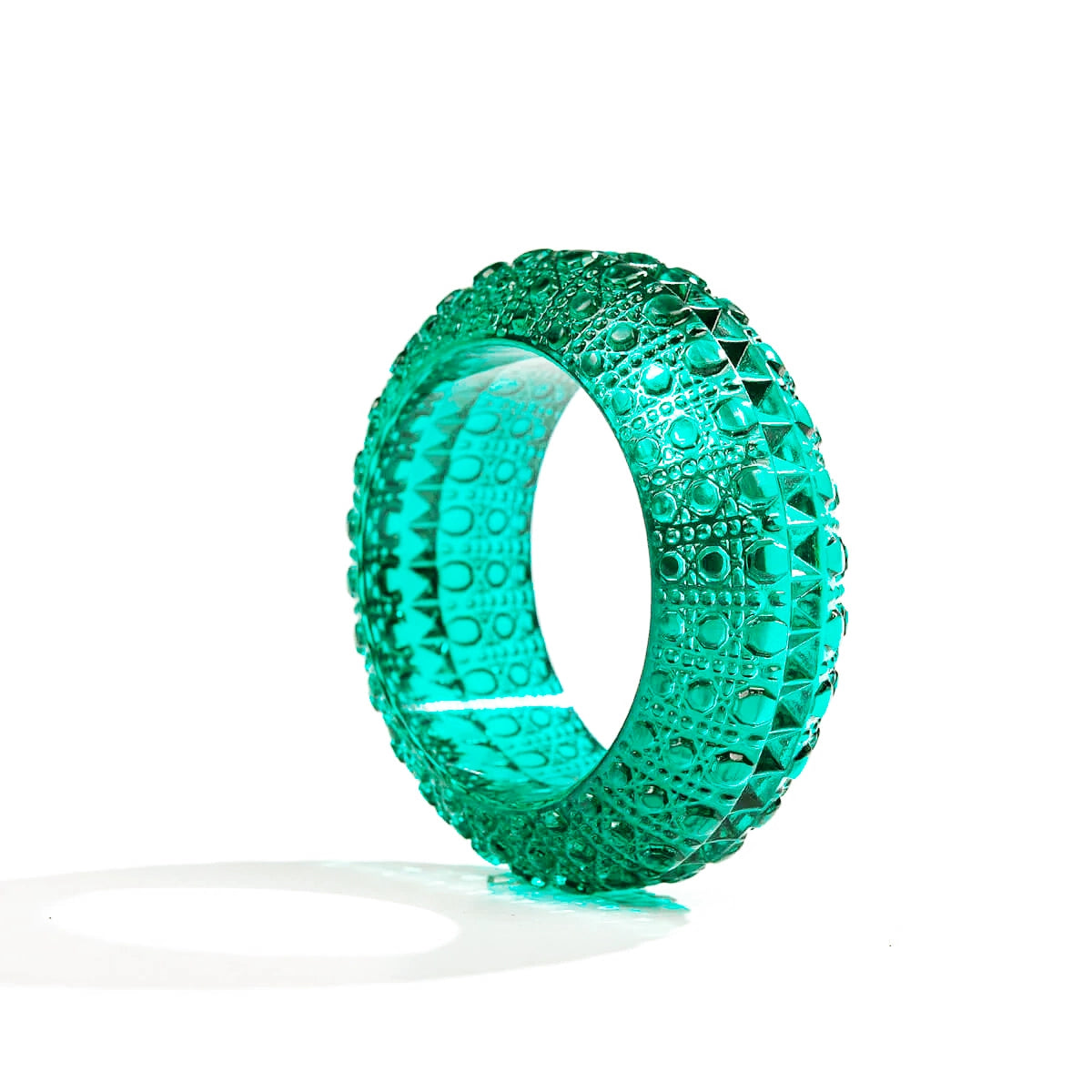 Wide Bubble Bangle Turquoise