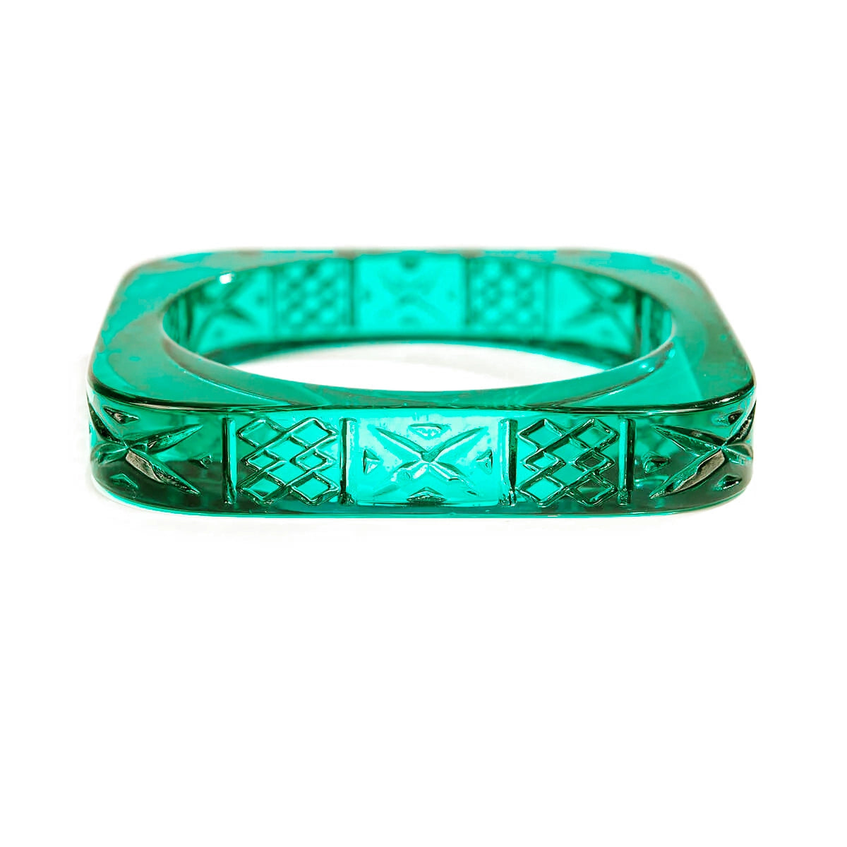 Slim Square Bangle Turquoise