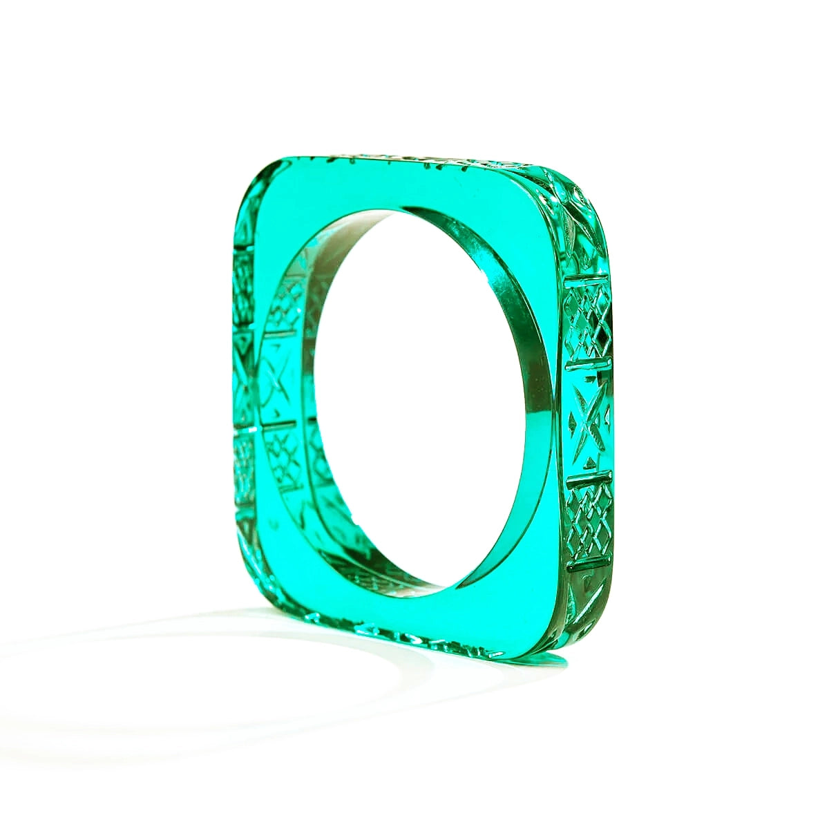 Slim Square Bangle Turquoise