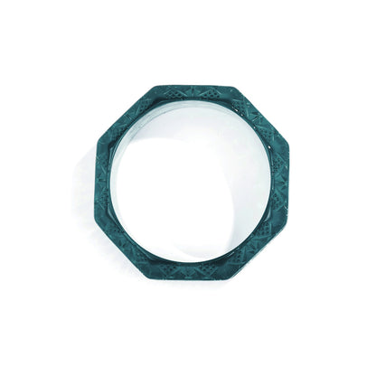 Etched Octagon Bangle Indigo