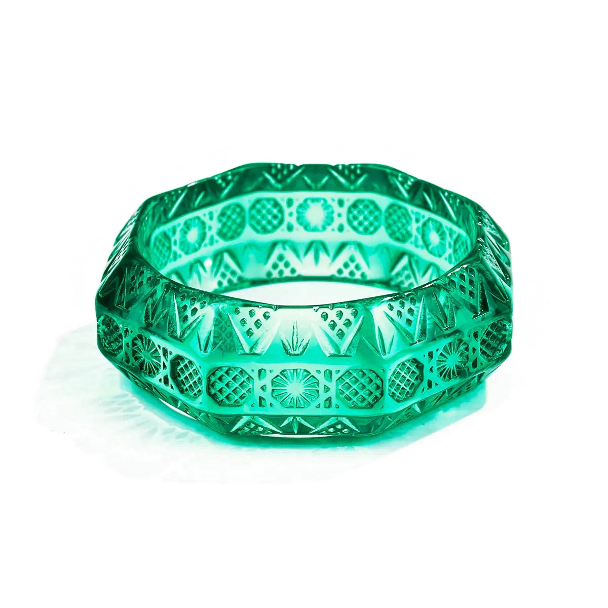 Etched Octagon Bangle Turquoise