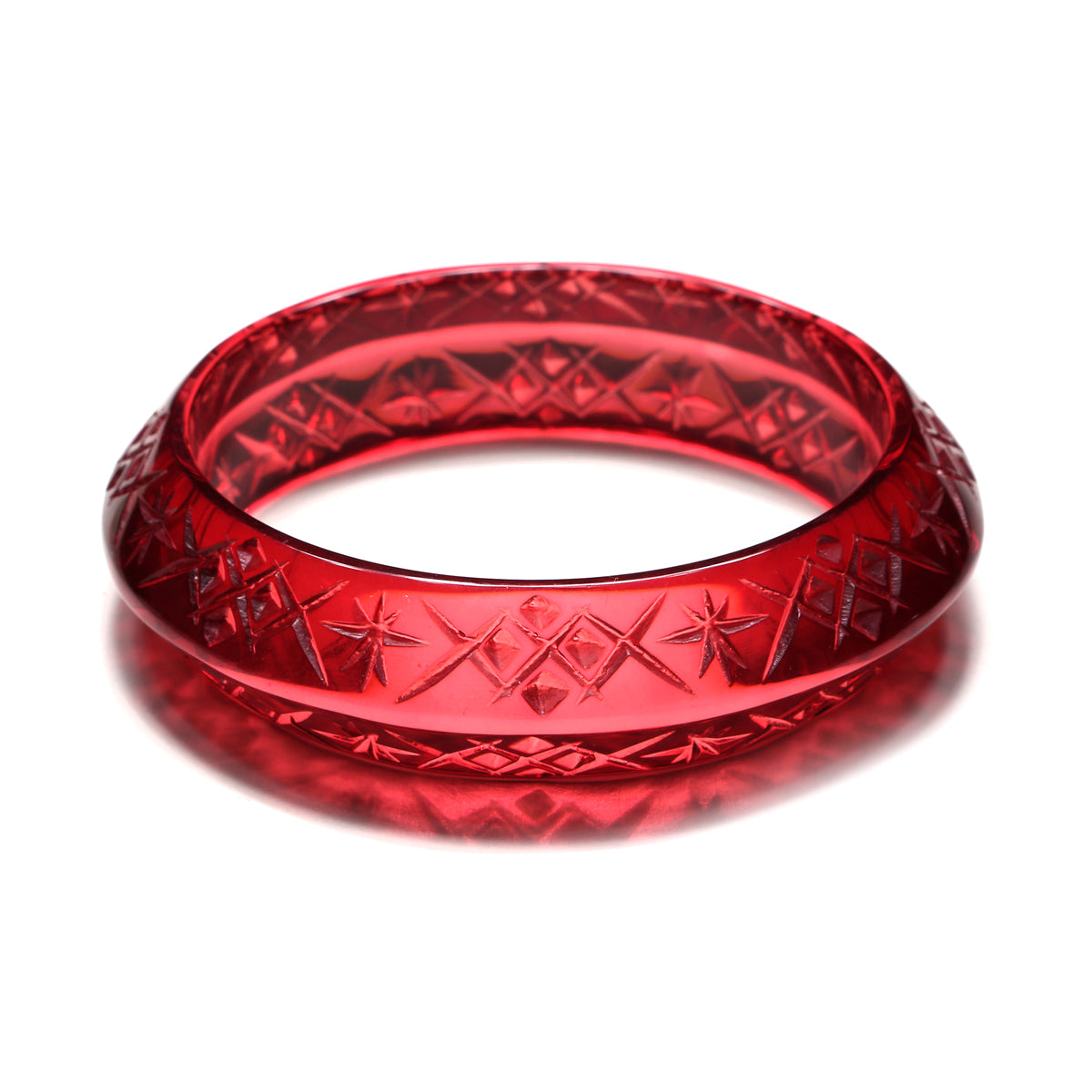 Round Edged Bangle Burgundy
