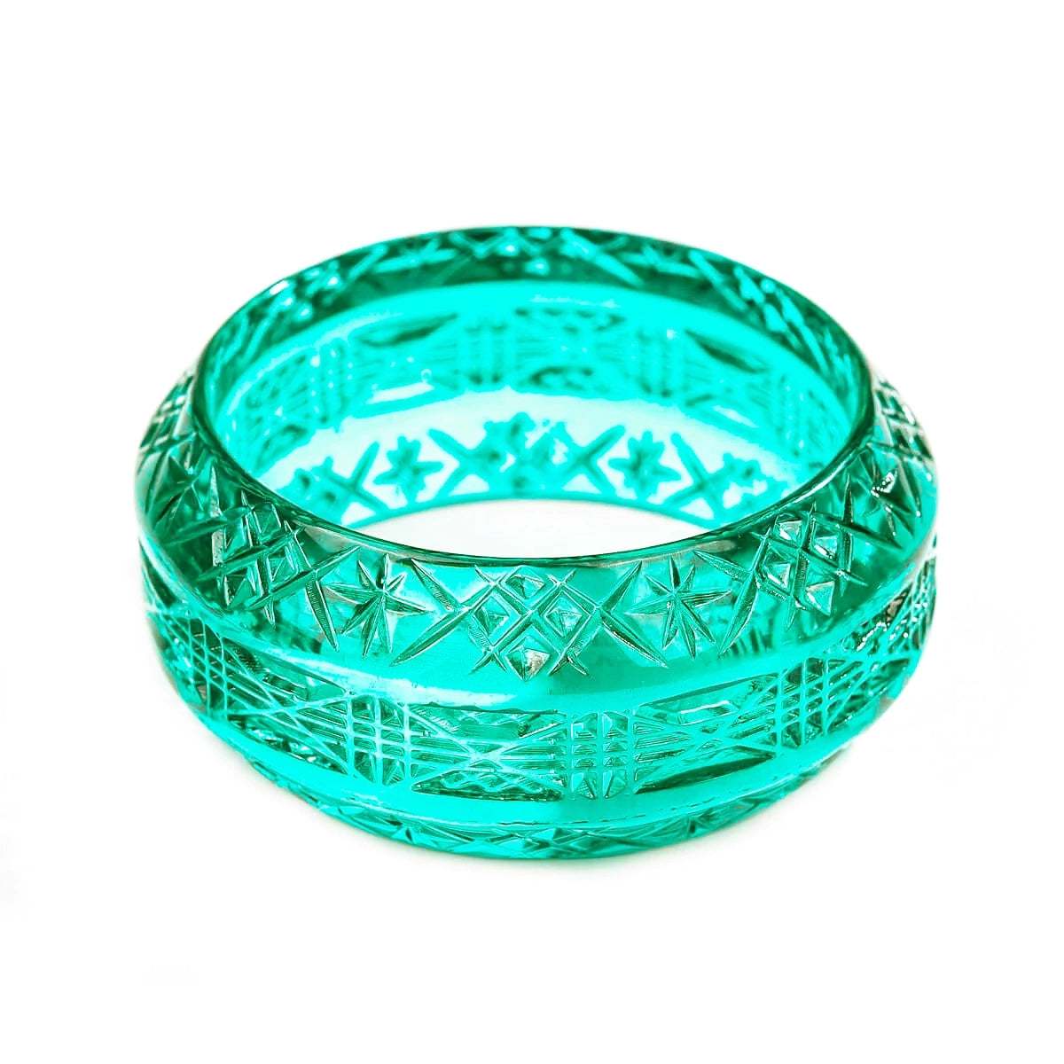 Wide Edged Bangle Turquoise