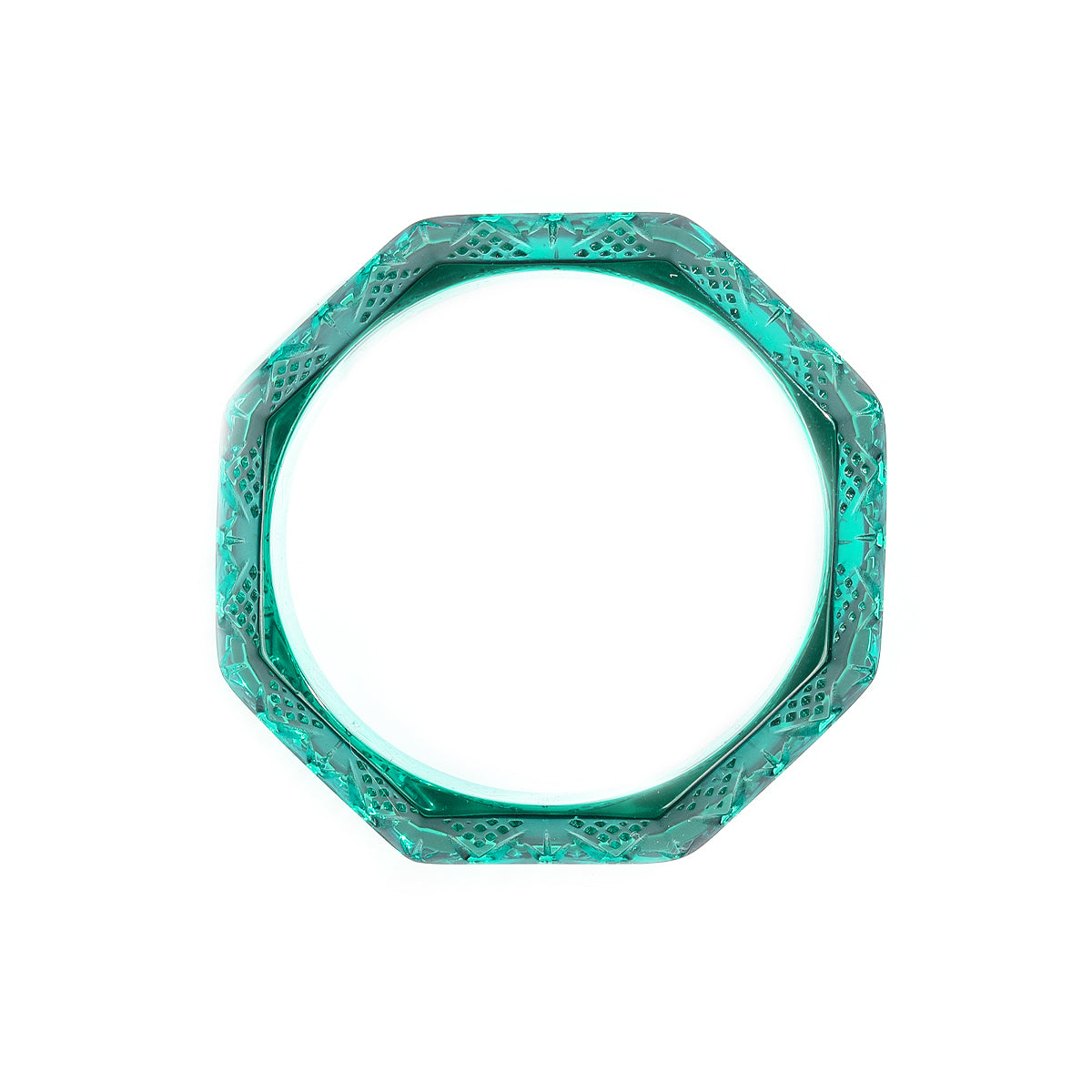 Octagon Edged Bangle Turquoise
