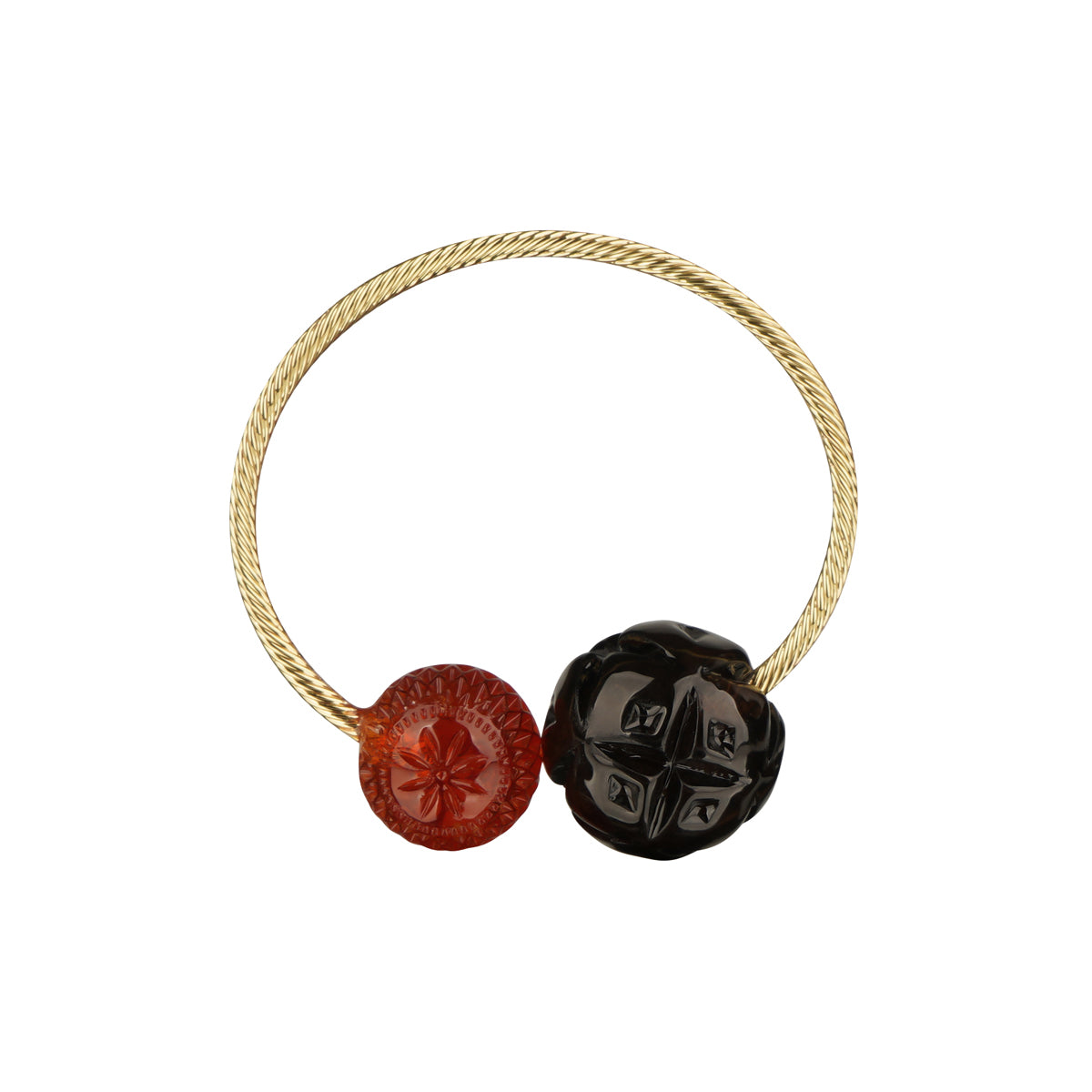 Dual Ball Cuff Amber & Black