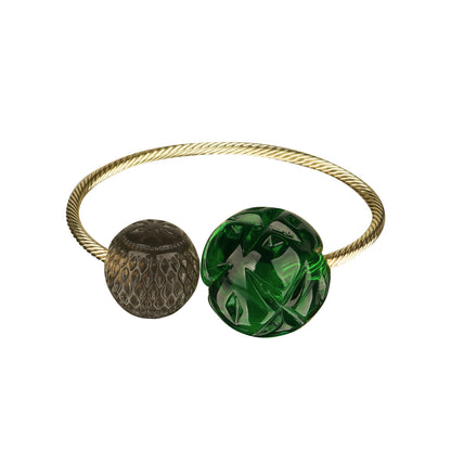 Dual Ball Cuff Green & Grey