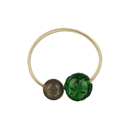 Dual Ball Cuff Green & Grey