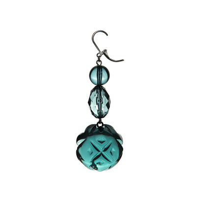 [SAMPLE SALE] Crystal Ball Drop Earrings Indigo