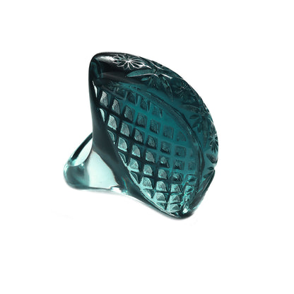 Etched Oval Ring Indigo