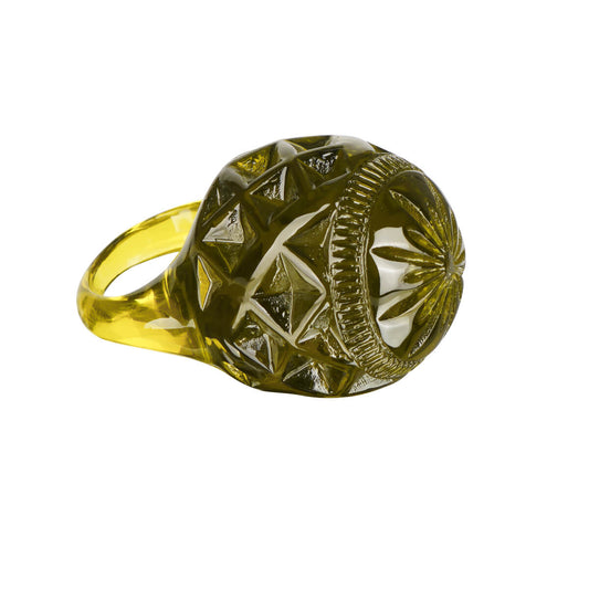 NEW IN Large Dome Ring Olive