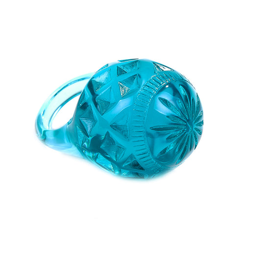 Large Dome Ring Aqua