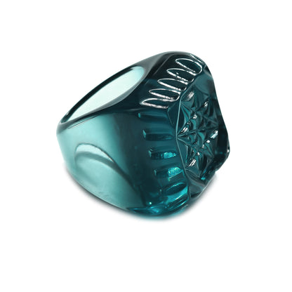 Etched Square Ring Indigo