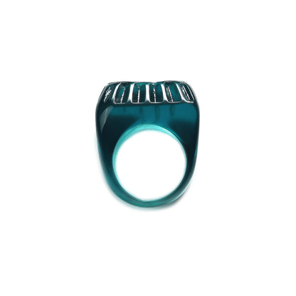 Etched Square Ring Indigo