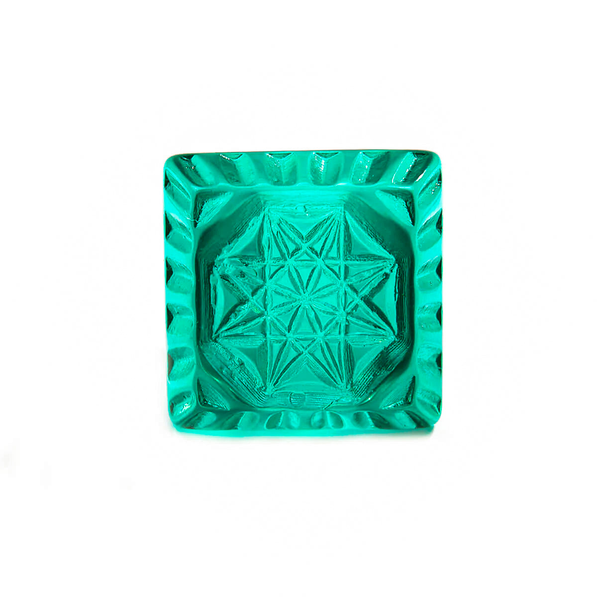 Etched Square Ring Turquoise