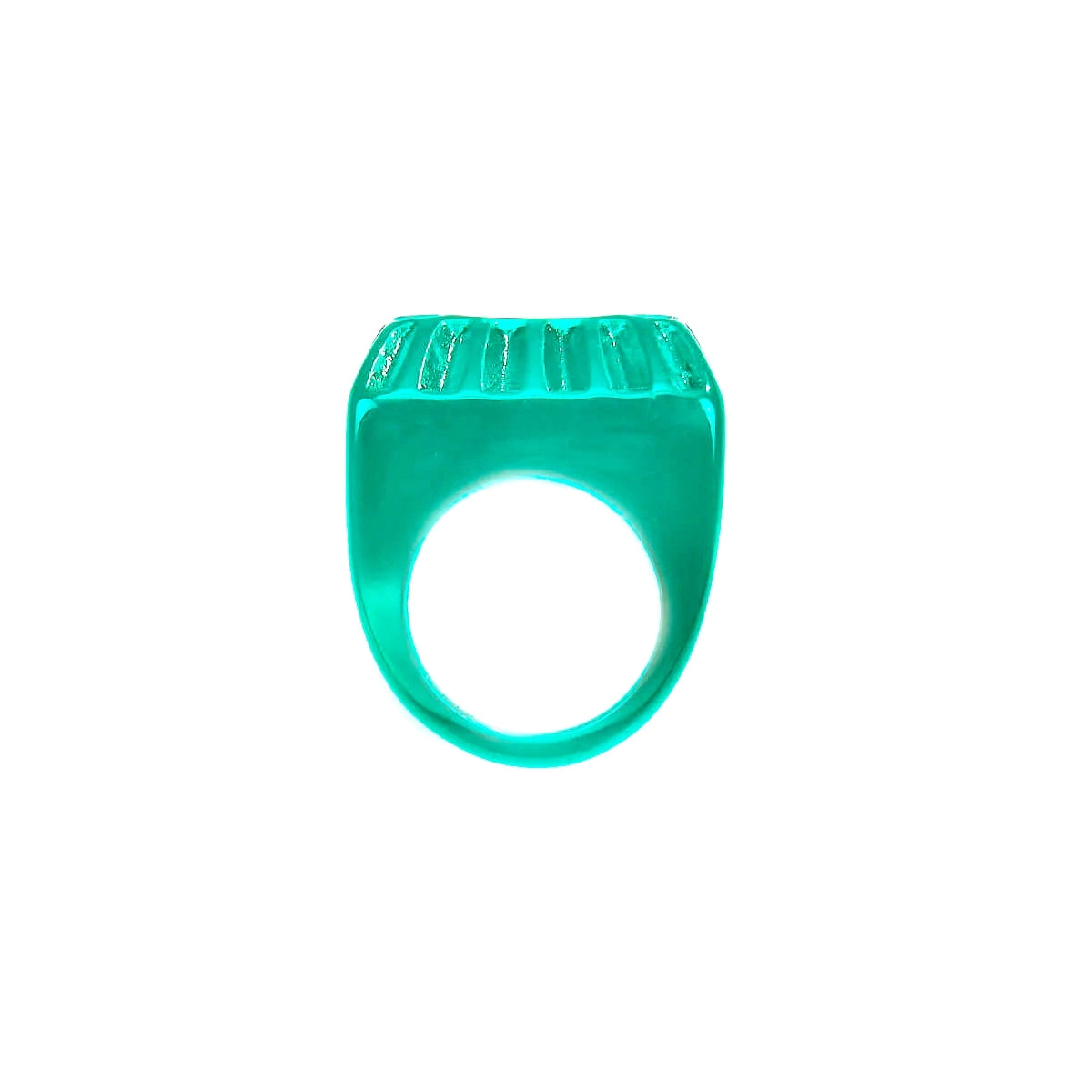 Etched Square Ring Turquoise