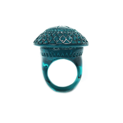 Etched Circle Ring Indigo