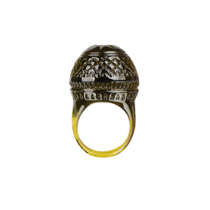 Etched Dome Ring Olive