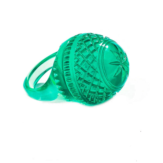 Etched Dome Ring Turquoise