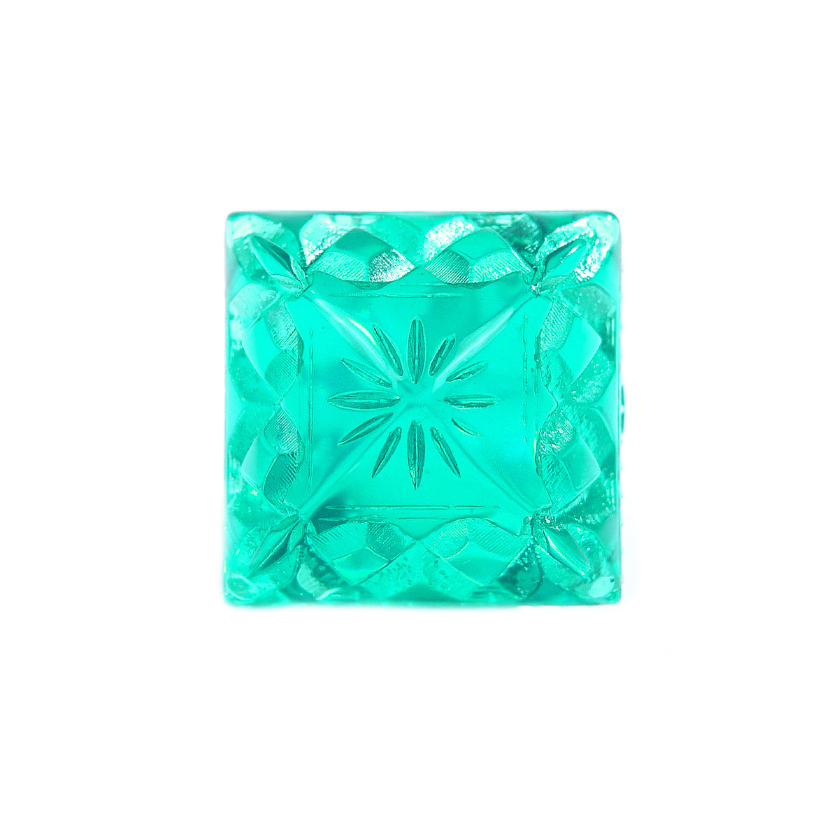 Carved Square Ring Turquoise