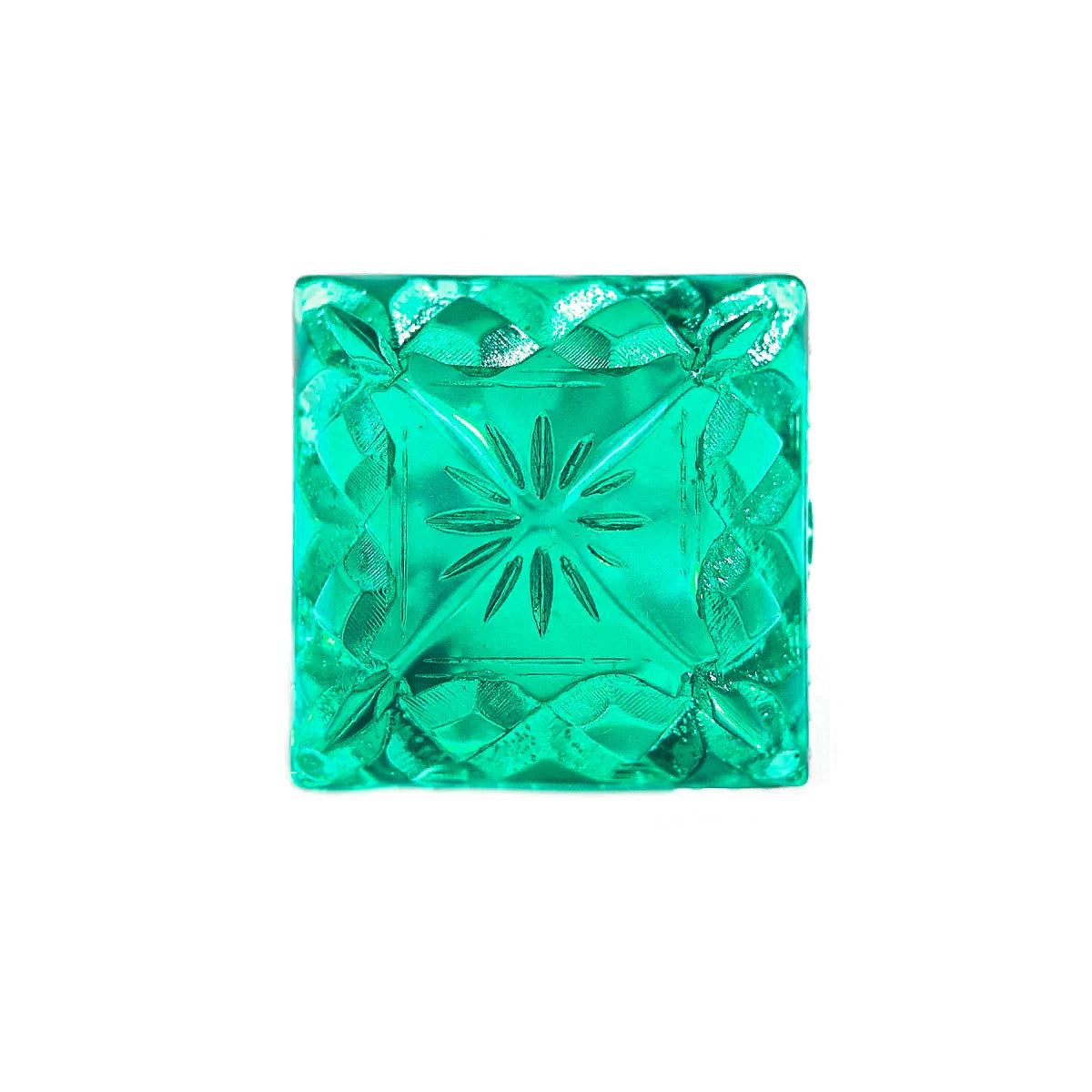 Carved Square Ring Turquoise