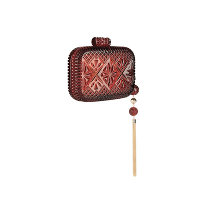 Hand Carved Clutch Amber