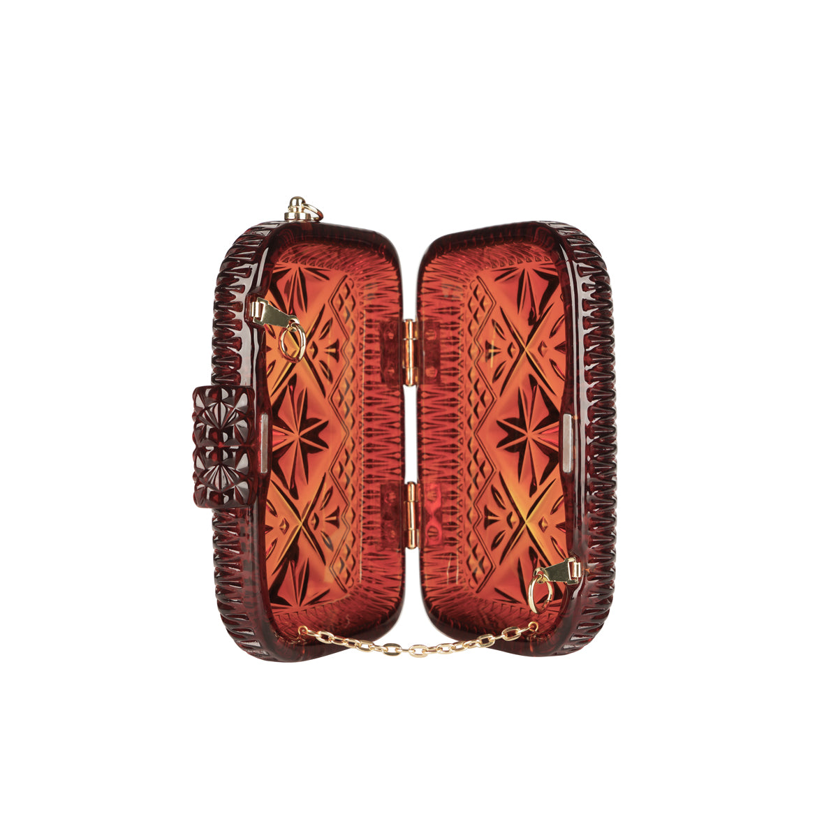 Hand Carved Clutch Amber