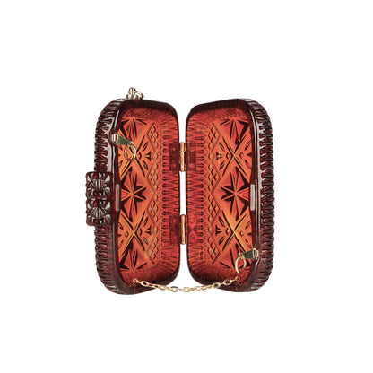 Hand Carved Clutch Amber