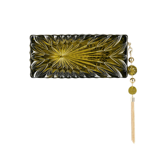 NEW IN Long Rectangle Clutch Olive