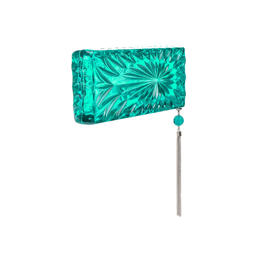 Long Rectangle Clutch Turquoise