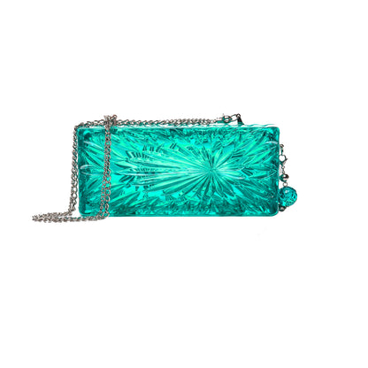 Long Rectangle Clutch Turquoise