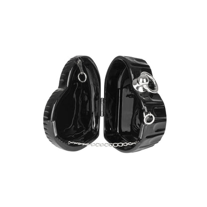 Amour Heart Clutch Black