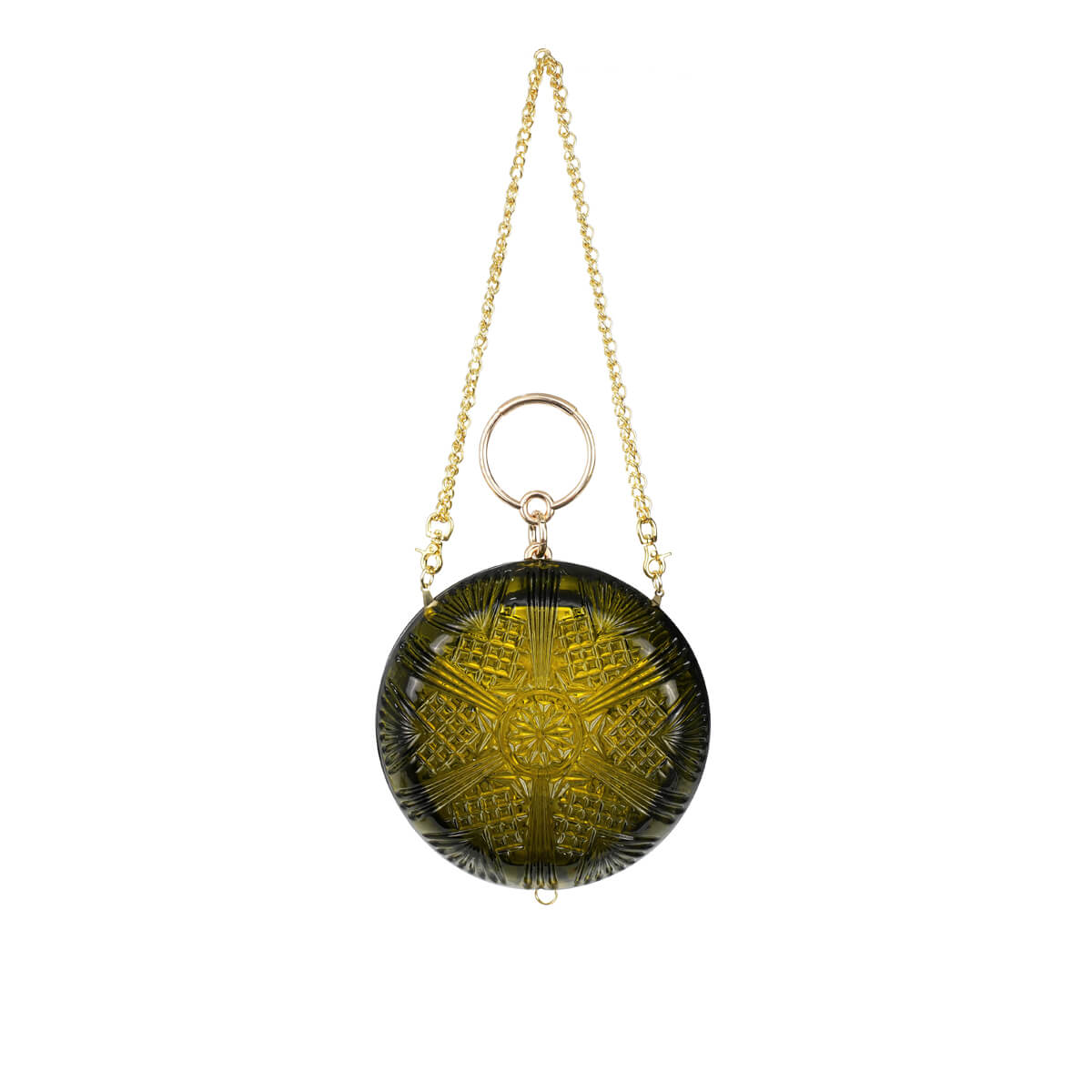 NEW IN Moonlit Circle Clutch Olive