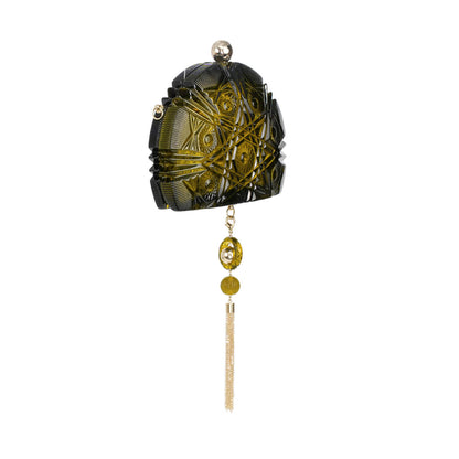 Edged Fan Clutch Olive