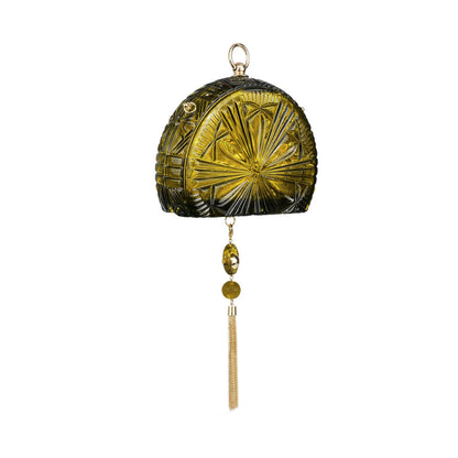 Sunburst Fan Clutch Olive