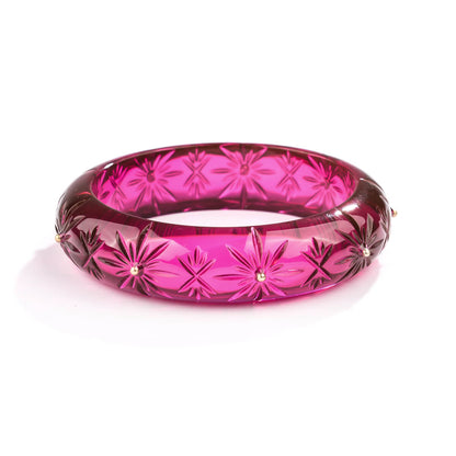 Studded Crystal Bangle Deep Purple