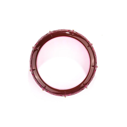 Studded Crystal Bangle Deep Purple
