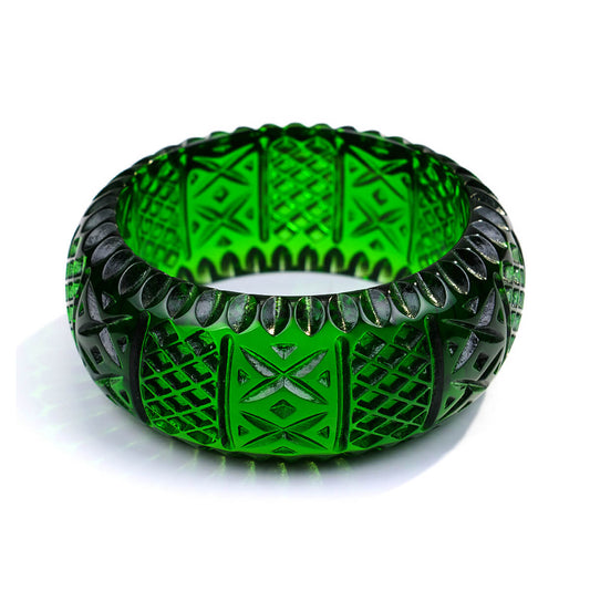 Frosted Bangle Emerald Green