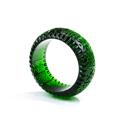 BEST SELLER Frosted Bangle Emerald Green