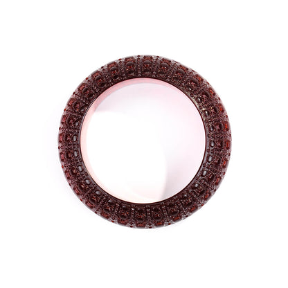Wide Bubble Bangle Amber