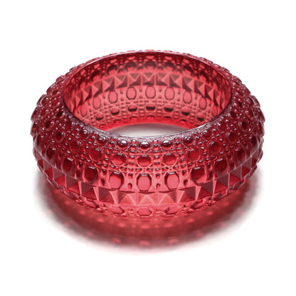 Wide Bubble Bangle Burgundy